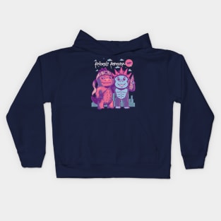 Godzilla King Kong Friends Forever Kids Hoodie